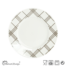 7.5inch White Porcelain with Decal Dessert Plate